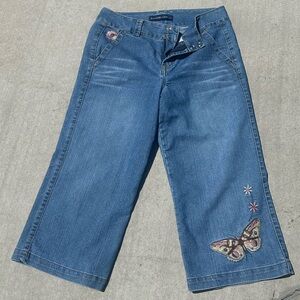 Y2K Vintage High Rise Cropped Capri Jeans Size 8